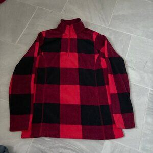 lands end fleece quarter zip sweater
